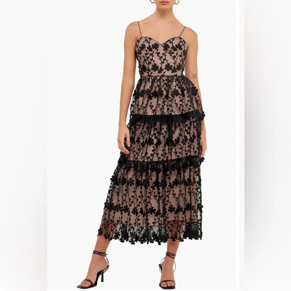 Endless Rose Crocheted Layered Midi Dress - Picture 5 of 9